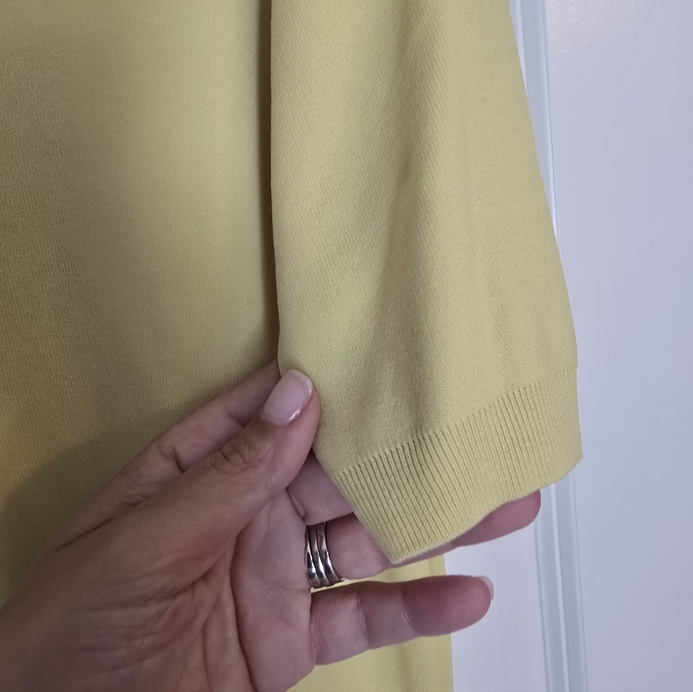 Vintage Montgomery Ward Ban Lon Polo Shirt Yellow Mens Medium Nylon Retro. GUC. - Picture 15 of 16